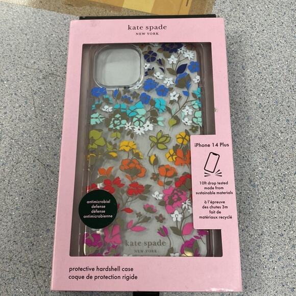 Kate Spade New York Apple iPhone 14 Plus Protective Hardshell Case - Flowerbed - Picture 1 of 2